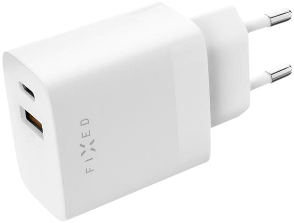 AC Adapter FIXED with USB-C and USB output and PD and QC 3.0 support 20W white ...