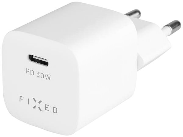 Nabíjačka do siete FIXED PD Rapid Charge Mini s USB-C výstupem a USB-C / Lightning kabelem podpora PD 1,2 m MFI 30 W biely ...