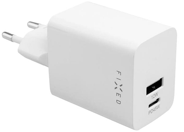 AC Adapter FIXED PD Rapid Charge Mini with USB-C and USB output 45W white ...