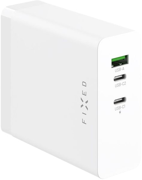 AC Adapter FIXED Charging Station with 2xUSB-C and USB output support PD 3.1 140W white ...