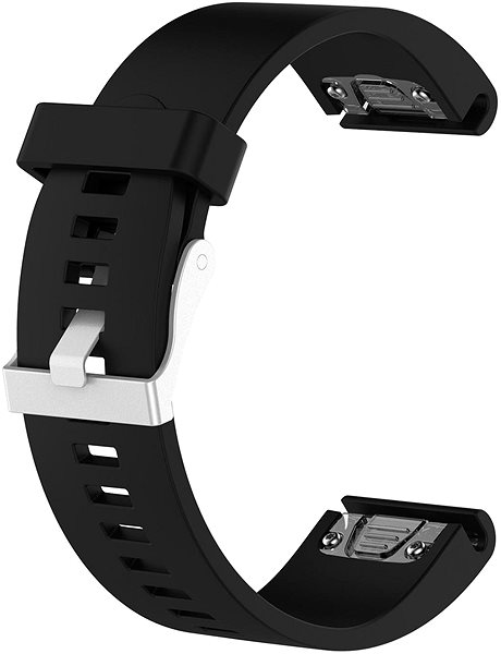 Remienok na hodinky FIXED Silicone Strap na Garmin QuickFit 20 mm čierny ...