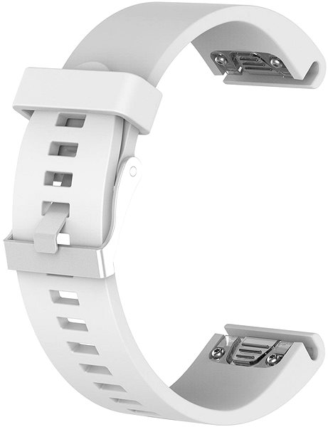 Remienok na hodinky FIXED Silicone Strap na Garmin QuickFit 20 mm biely ...