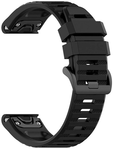 Remienok na hodinky FIXED Silicone Strap na Garmin QuickFit 22 mm čierny ...