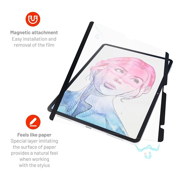 Schutzfolie FIXED PaperFilm Removable Screen Protector für Apple iPad 10,9