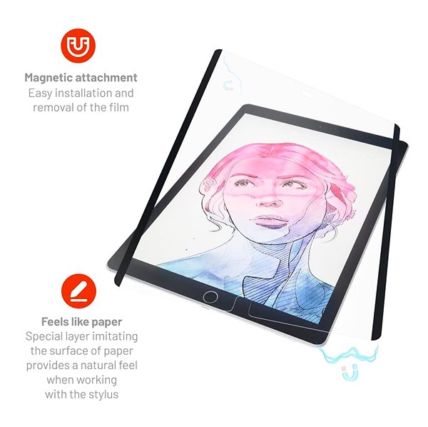 Kijelzővédő fólia FIXED PaperFilm Removable Screen Protector - Apple iPad 10,2