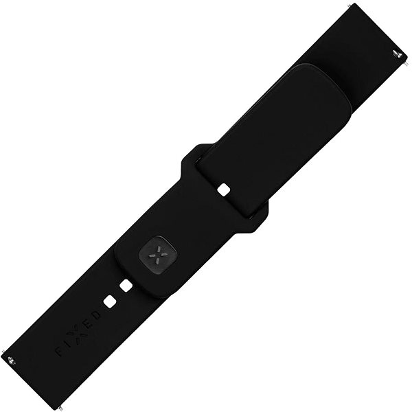 Armband FIXED Silikon-Sportarmband mit Schnellverschluss 22mm für Smartwatch schwarz ...