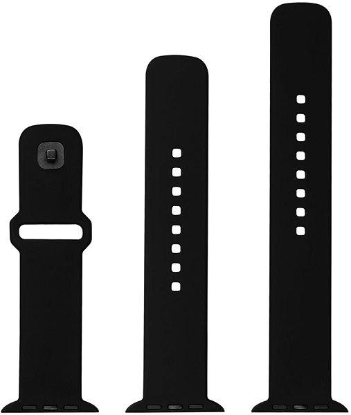 Szíj FIXED Silicone Sporty Strap Apple Watch 42/44/45mm - fekete ...