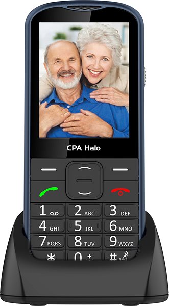 Mobile Phone CPA Halo 28 Senior blue with charging stand ...