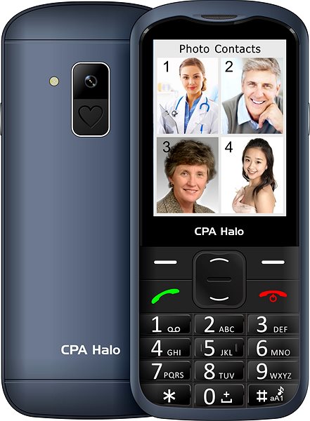 Mobile Phone CPA Halo 28 Senior blue with charging stand ...