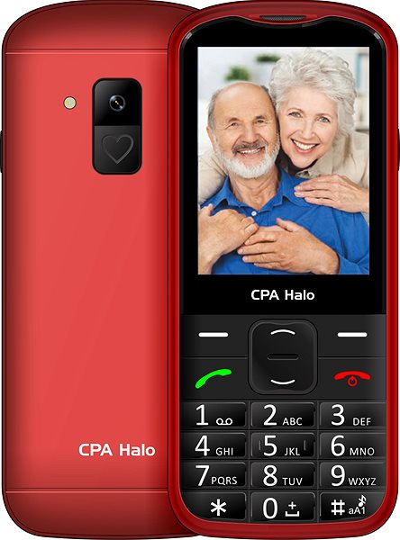 Mobile Phone CPA Halo 28 Senior red with charging stand ...