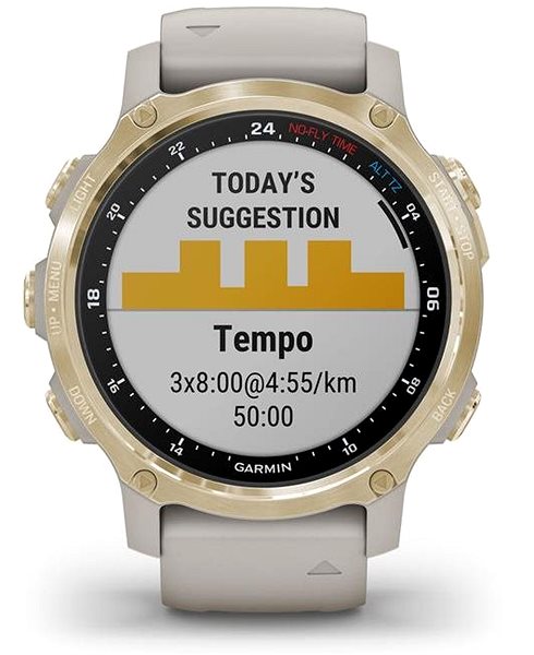Smart Watch Garmin Descent Mk2S Sapphire Light Gold / Light Sand Band Screen