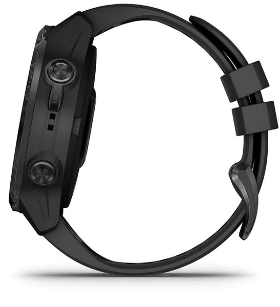 Smart Watch Garmin Descent Mk2S Sapphire Carbon Grey DLC / Black Band Lateral view
