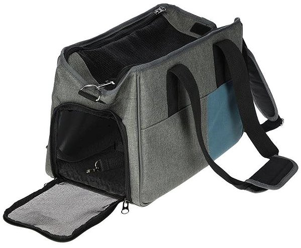 Kerbl Vacation over-the-shoulder dog travel bag 40 × 20 × 27 cm grey.