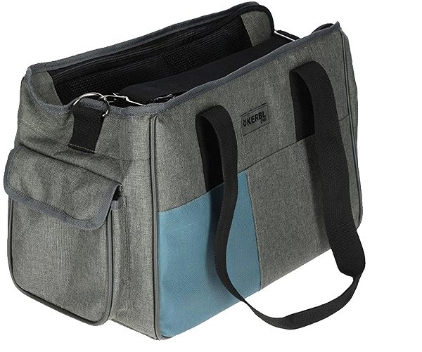 Kerbl Vacation over-the-shoulder dog travel bag 40 × 20 × 27 cm grey.