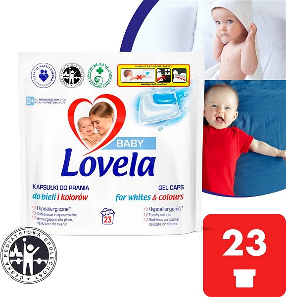 Kapsuly na pranie LOVELA Baby gélové kapsuly na pranie 23 ks ...