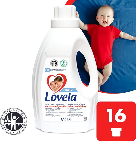 Mosógél LOVELA Baby Színes ruhához 1,45 l (16 mosás) ...