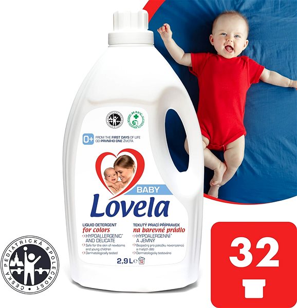 Prací gél LOVELA Baby na farebnú bielizeň 2,9 l (32 praní) ...