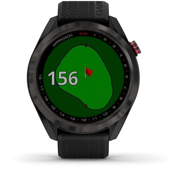 Smartwatch Garmin Approach S42 Gray/Black Silicone Band Screen