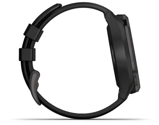 Smart Watch Garmin Approach S42 Grey/Black Silicone Band Lateral view