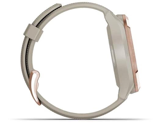 Smart Watch Garmin Approach S42 Rose Gold/Light Sand Silicone Band Lateral view