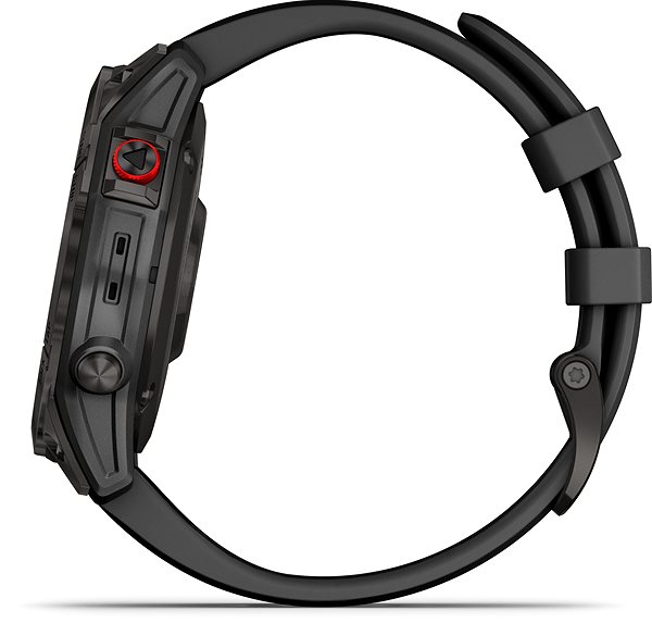 Smart Watch Garmin Epix Gen 2 Carbon Grey DLC Titanium/Black Band Lateral view