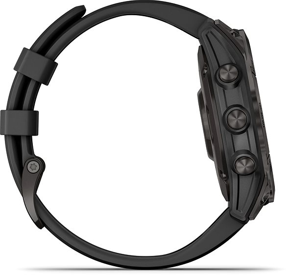 Smart Watch Garmin Epix Gen 2 Carbon Grey DLC Titanium/Black Band Lateral view