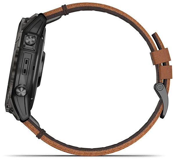 Smart Watch Garmin Epix Pro Gen 2 51mm Sapphire Carbon Gray DLC Titanium Chestnut leather ...
