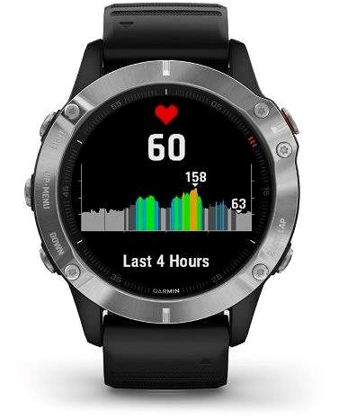 Smartwatch Garmin Fenix 6 Silver/Black Band Screen