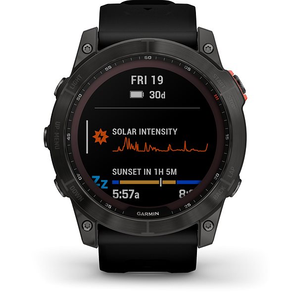 Smart Watch Garmin Fenix 7X Solar Slate Grey/Black Band Screen