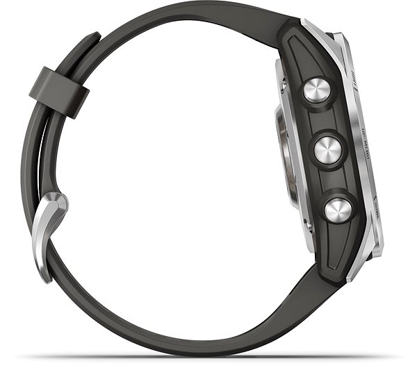 Smart hodinky Garmin Fenix 7S Silver/Graphite Band Bočný pohľad