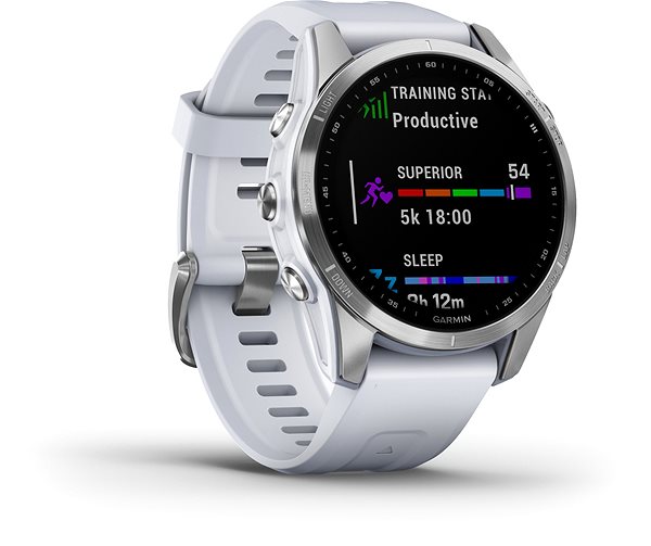 Smart Watch Garmin Fenix 7S Silver/Whitestone Band Lateral view