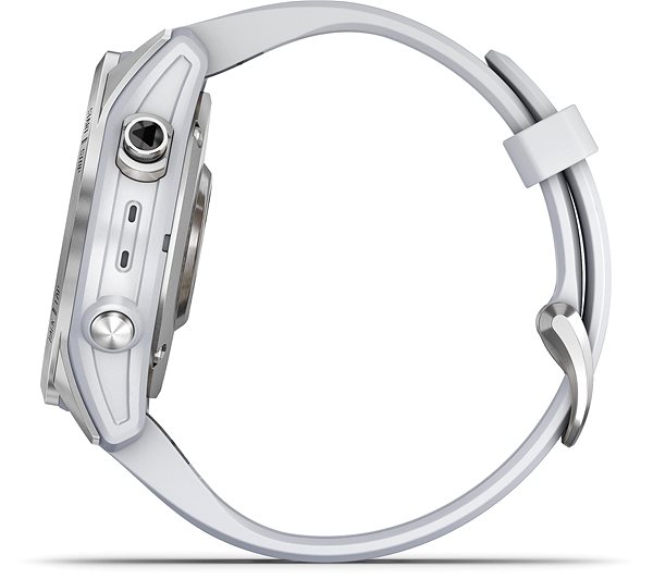 Smart hodinky Garmin Fenix 7S Silver/Whitestone Band Bočný pohľad