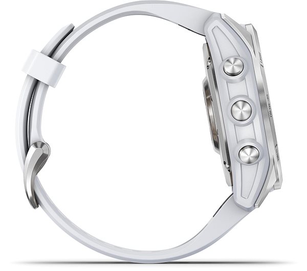 Smart hodinky Garmin Fenix 7S Silver/Whitestone Band Bočný pohľad