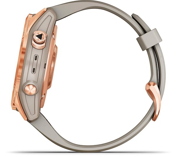 Smart Watch Garmin Fenix 7S PRO Solar Rose Gold/Light Sand Band Lateral view