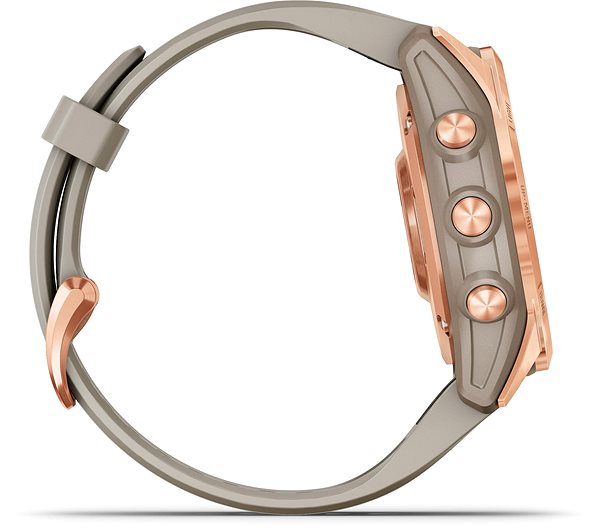 Smart Watch Garmin Fenix 7S PRO Solar Rose Gold/Light Sand Band Lateral view