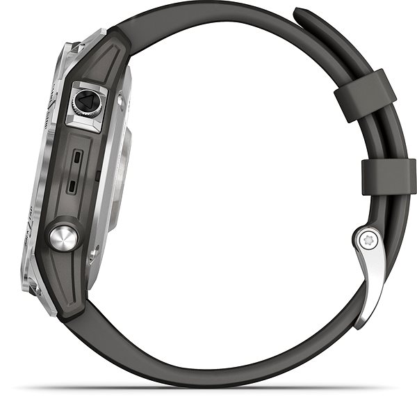 Smart Watch Garmin Fenix 7 Silver/Graphite Band Lateral view