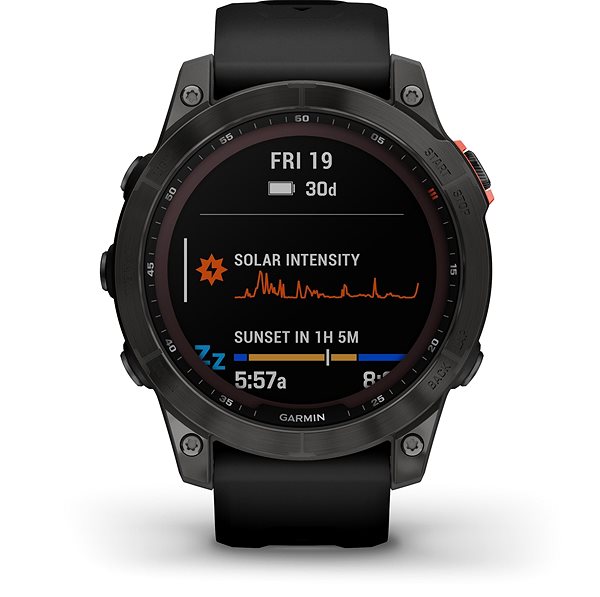 Smart Watch Garmin Fenix 7 PRO Solar Slate Grey/Black Band Screen