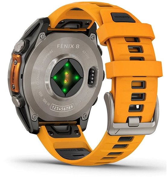 Smart Watch Garmin Fenix 8 47mm Sapphire Titanium Orange/Graphite ...