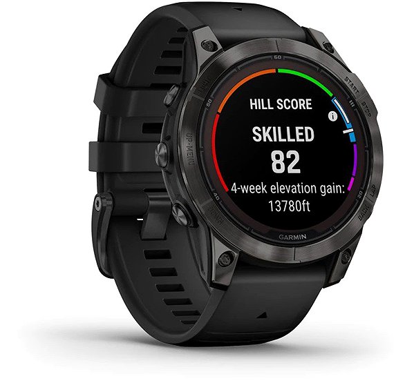 Smart Watch Garmin Fenix 7 Pro Sapphire Solar, Carbon Gray DLC Titanium/Black Band ...