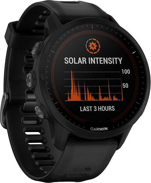 Smart Watch Garmin Forerunner 955 Solar Black Lateral view