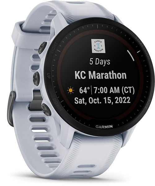 Smart Watch Garmin Forerunner 955 Solar Whitestone Lateral view
