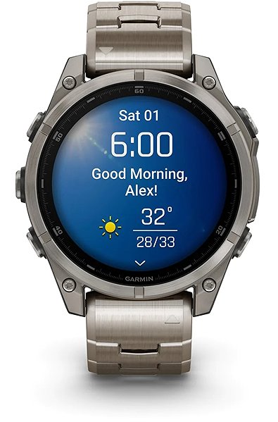 Smart Watch Garmin Fenix 8 47mm AMOLED Sapphire Titanium/Titanium ...