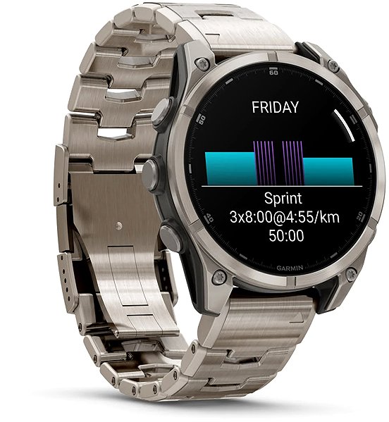 Smart Watch Garmin Fenix 8 47mm AMOLED Sapphire Titanium/Titanium ...