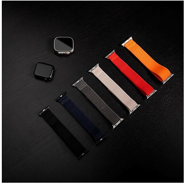 Armband FIXED Nylon Sporty Strap für die Apple Watch 42/44/45 mm, dunkelgrau ...