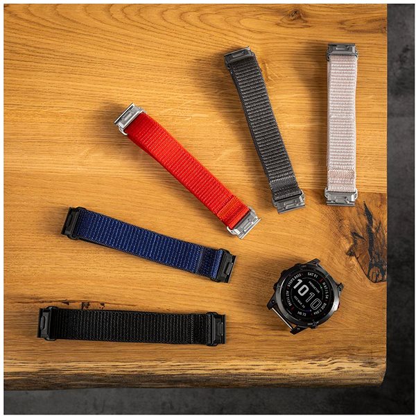 Řemínek FIXED Nylon Sporty Strap pro Garmin QuickFit 22mm tmavě šedý ...