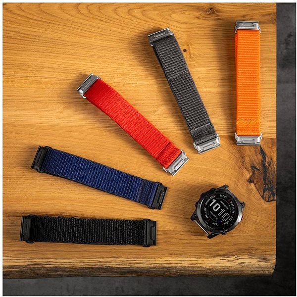 Remienok na hodinky FIXED Nylon Sporty Strap na Garmin QuickFit 26 mm oranžový ...