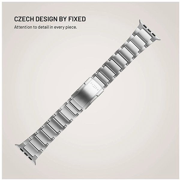 Szíj FIXED Apple Watch 44mm / 45mm / 46mm / 49mm titán szíj - natúr ...