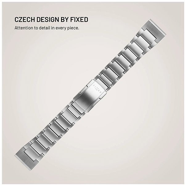 Armband FIXED Titan für Garmin QuickFit 26mm, Titan natur ...