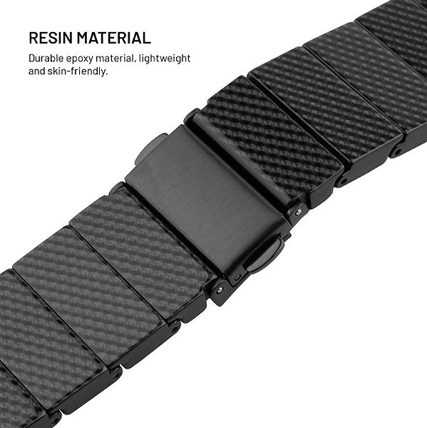 Smartwatch-Armband FIXED Resin Strap für Quick Release 18mm Carbon Black ...