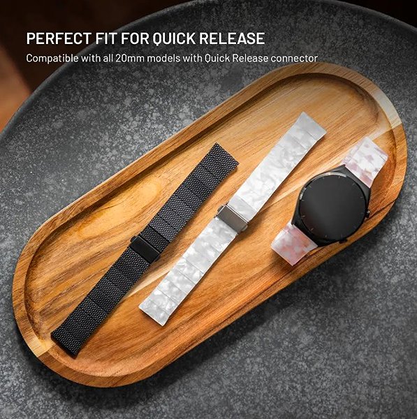 Szíj FIXED Resin Strap Quick Release 18mm Cloud White ...